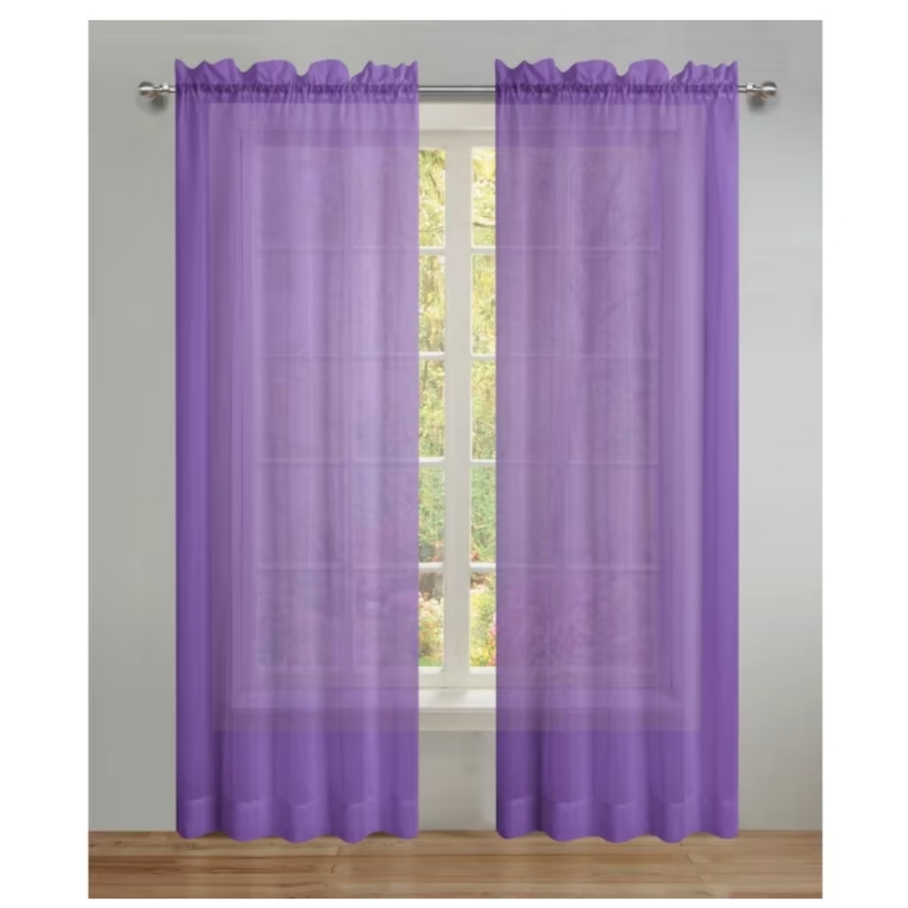 New 2 Purple Voile Panels